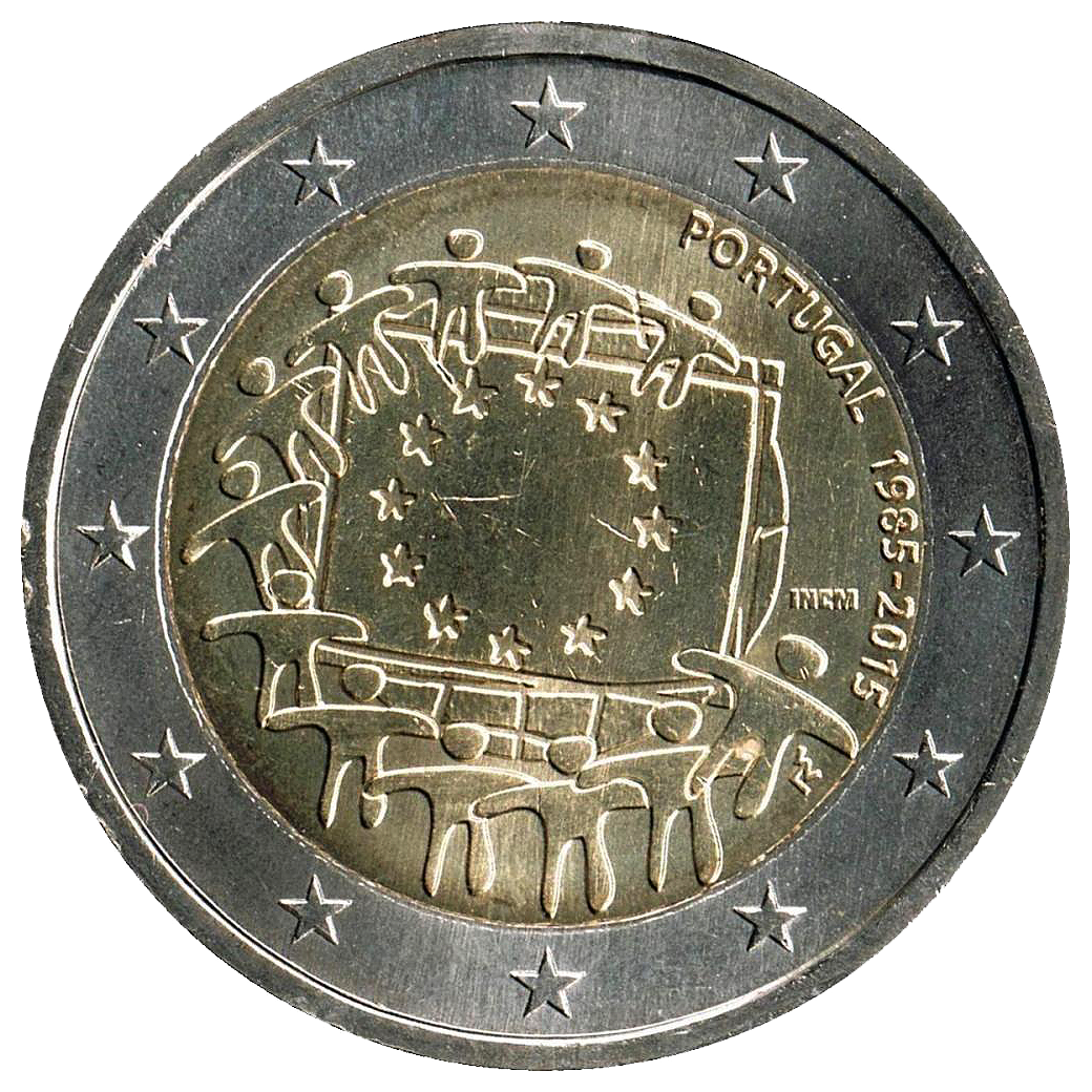 2 euros conmemorativa XXX Aniversario de la Bandera Europea